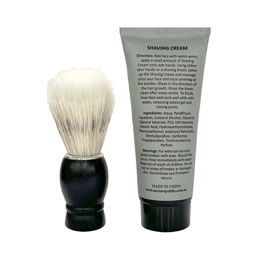 Men's Republic Coffee/Tea Drink Mug with Shaving Cream and Beard Brush Gift Set — image 3