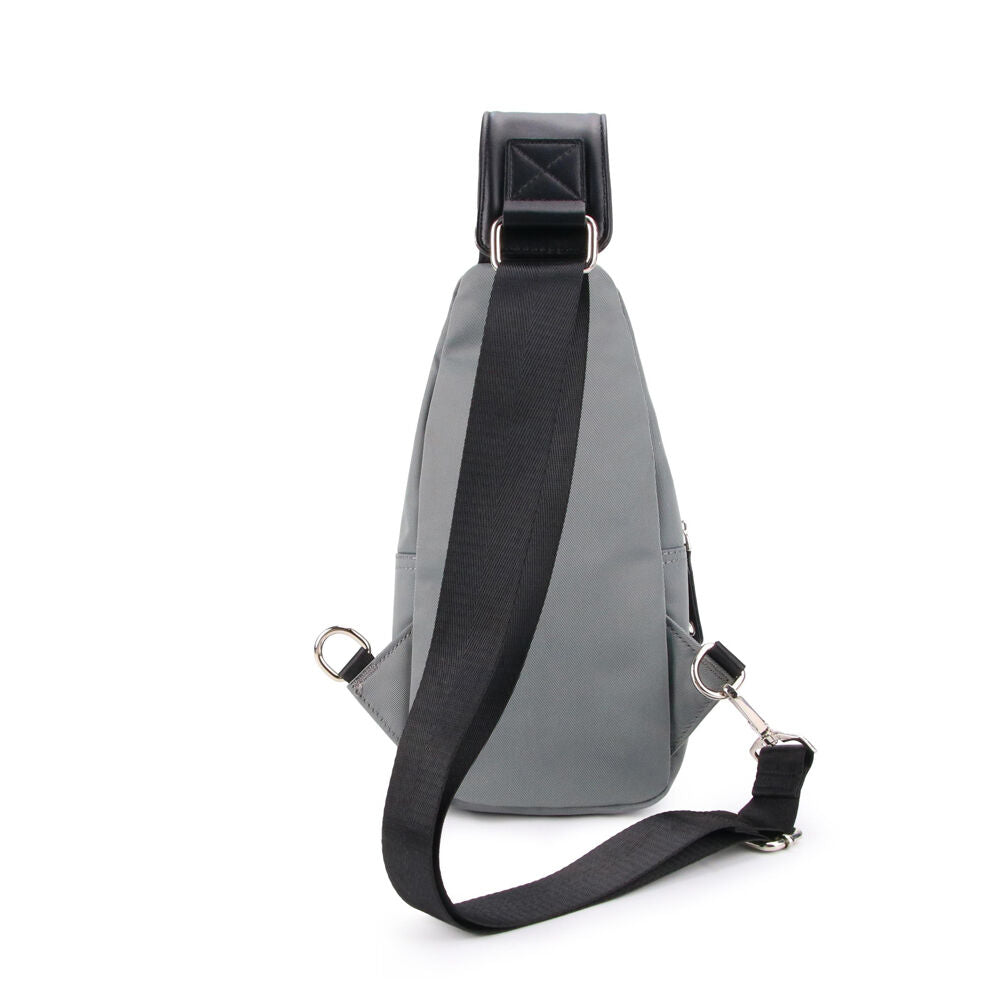 Men's Republic Men’s Republic Nylon Single Strap Backpack Crossbody Bag- Grey & Black — image 3