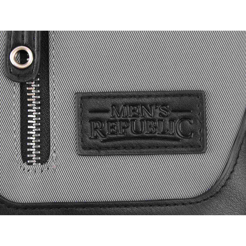 Men's Republic Men’s Republic Nylon Single Strap Backpack Crossbody Bag- Grey & Black — image 6