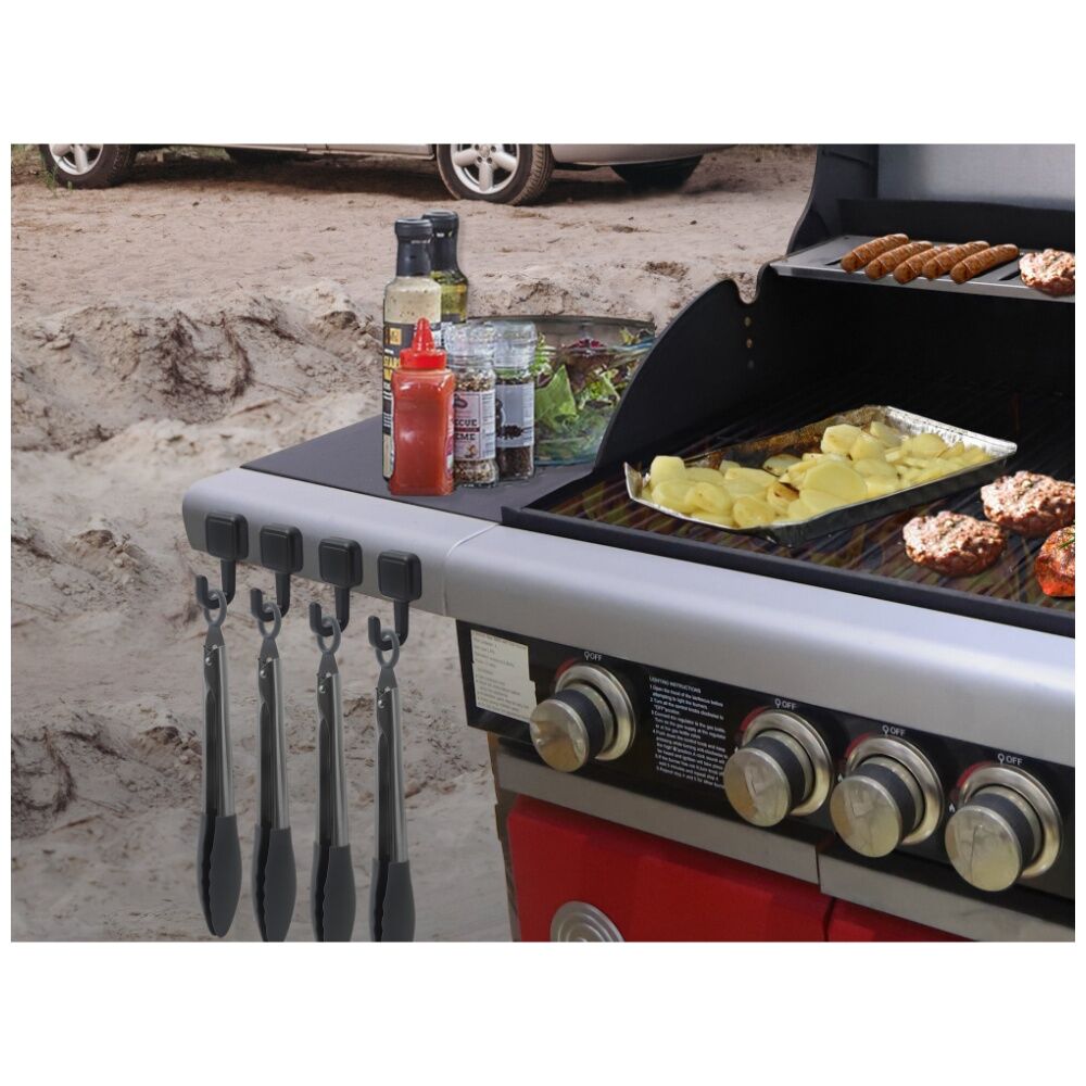 Men's Republic Magnetic BBQ Hooks for Utensil Organisation - Black (4 Pieces) — image 7