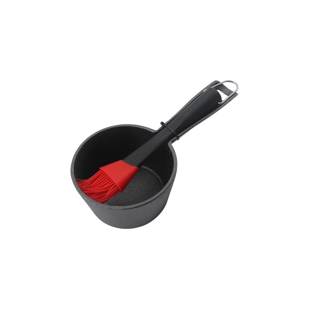 Men's Republic Men’s Republic Basting Set with Cast Iron Pot and Brush for BBQ - Black — image 5
