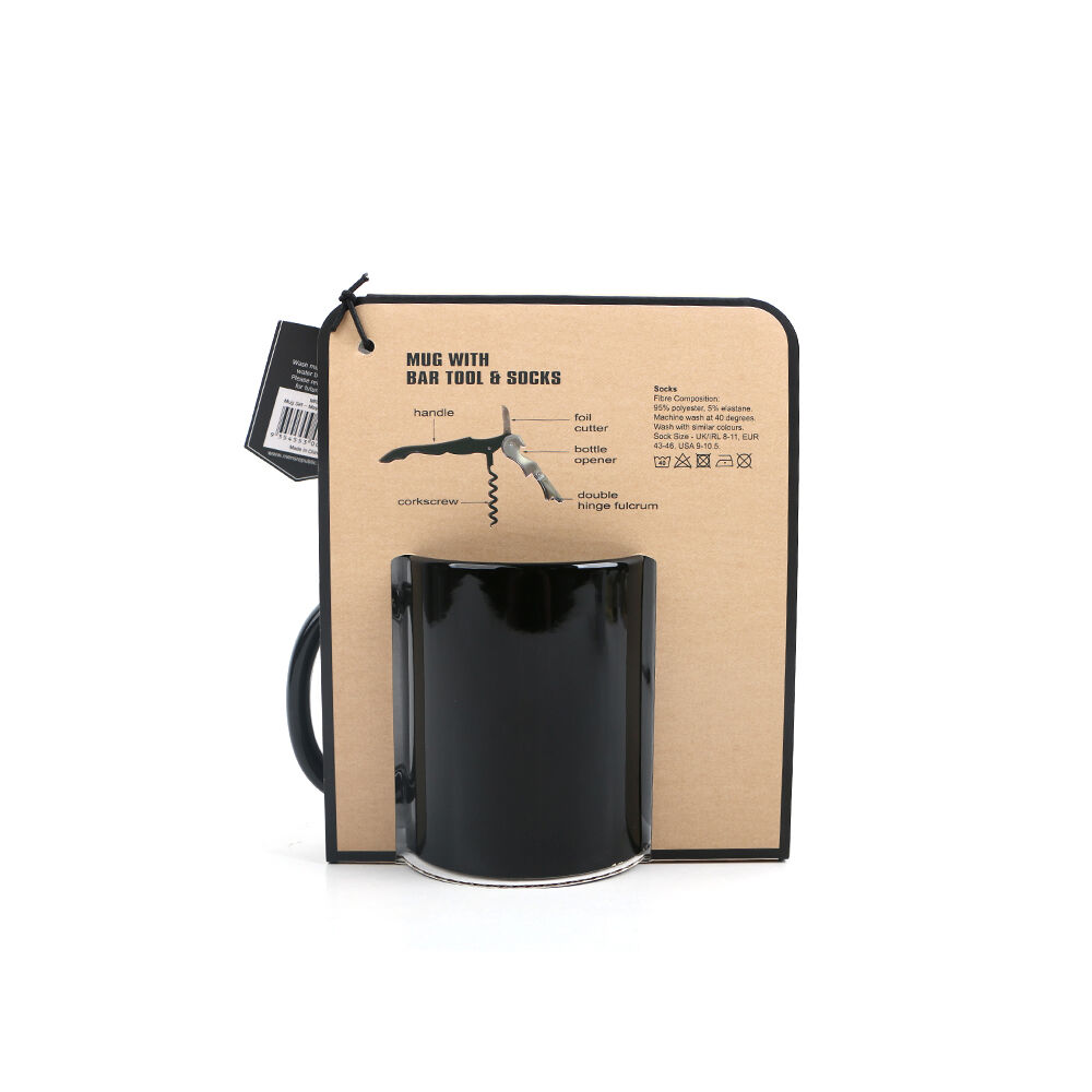 Men's Republic Beer Mug Set with Ceramic Socks and Bar Multitool - Black — image 3