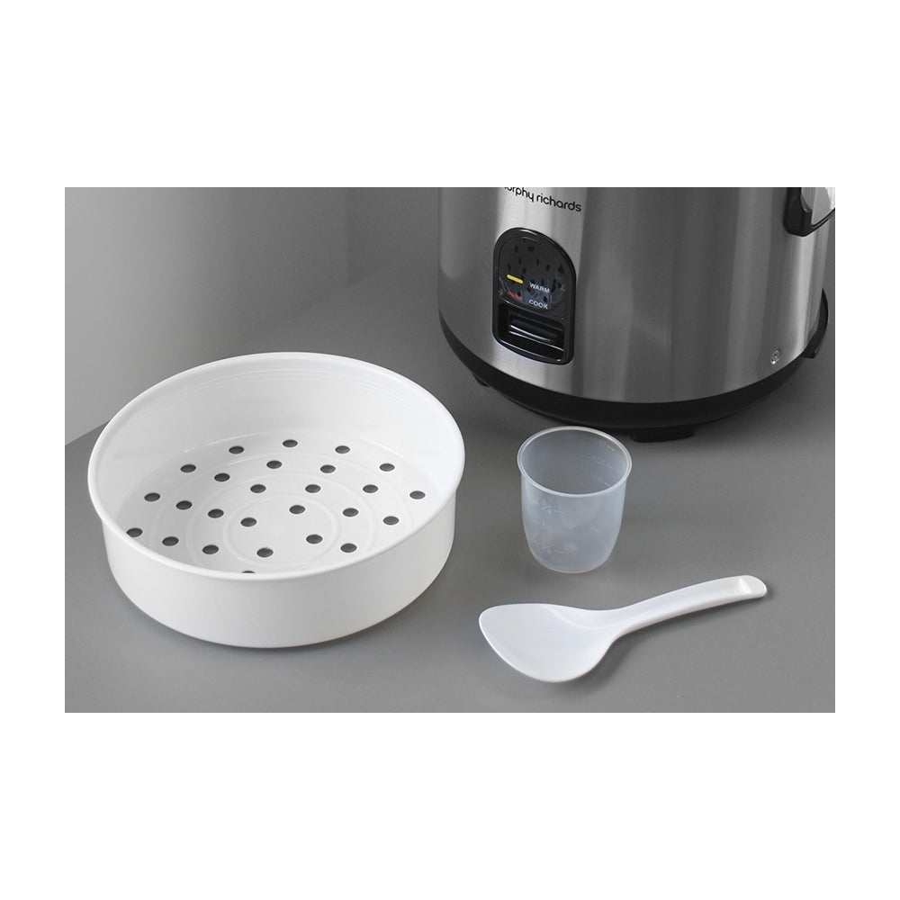Morphy Richards Stainless Steel Rice Cooker Home/Kitchen 10-Cup Silver/Black — image 3