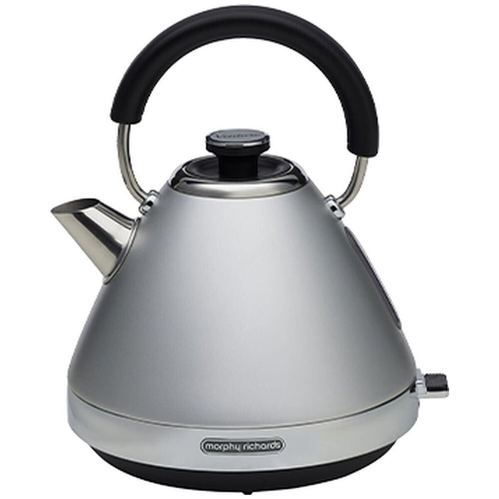Morphy Richards 1.5L Steel-Grey 2.2KW Venture Pyramid Electric Kettle