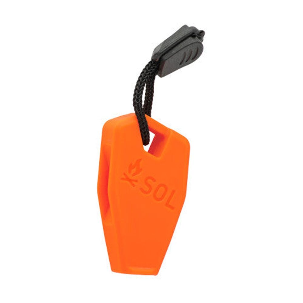Sol 2Pc Rescue Whistle Dual Tone Loud Floating Weatherproof Orange Lanyard (2 Pieces) — image 2