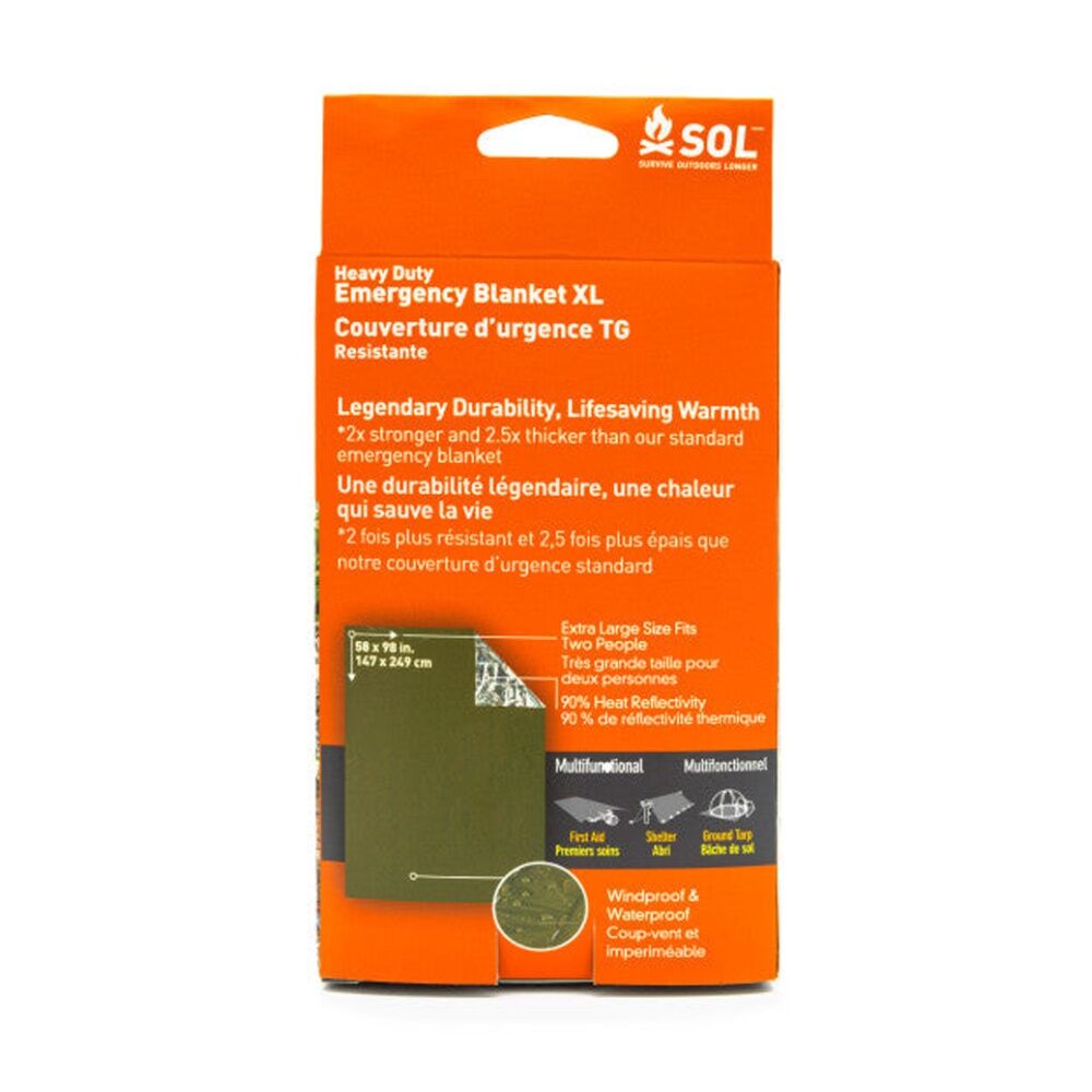 Sol Heavy Duty Emergency Blanket Reflects 90 Percent Waterproof 147x249cm