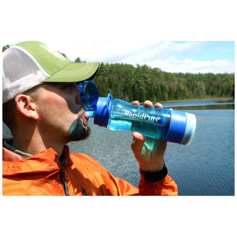 RapidPure Water Filter Bottle UltraCeram Bacteria And Virus Removal 750ml