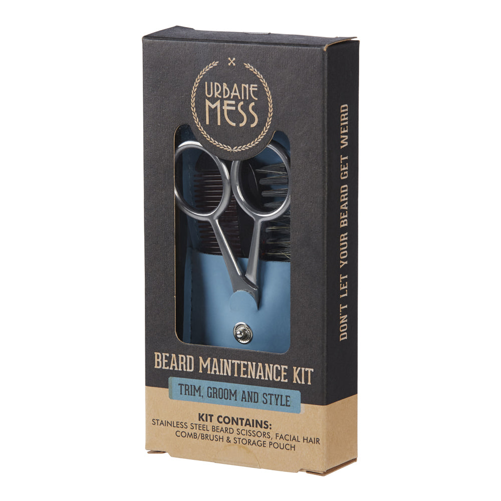 Urbane Mess Beard Hair Men's Maintenance Grooming Trimming Kit Care