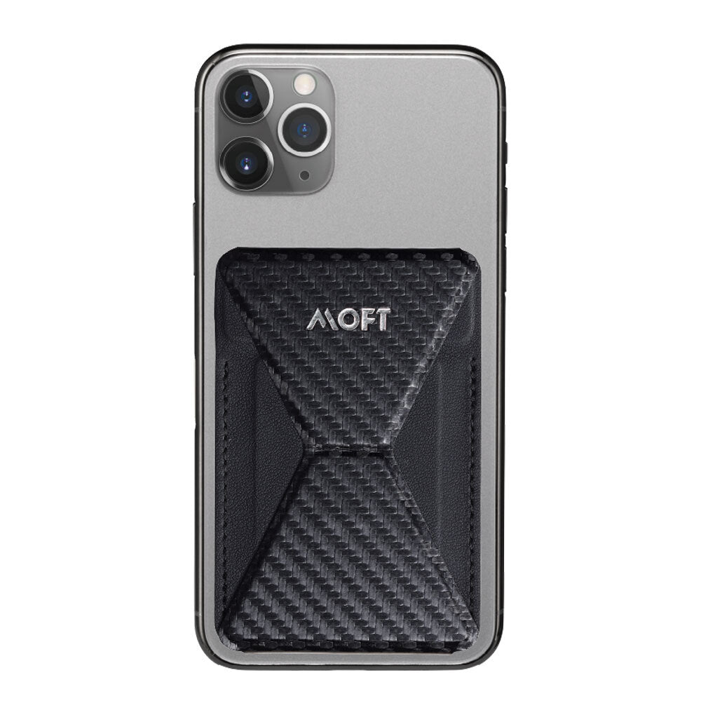 Moft x Universal/Portable Phone Stand w/ Cards RFID Protection Holder Carbon BLK — image 2