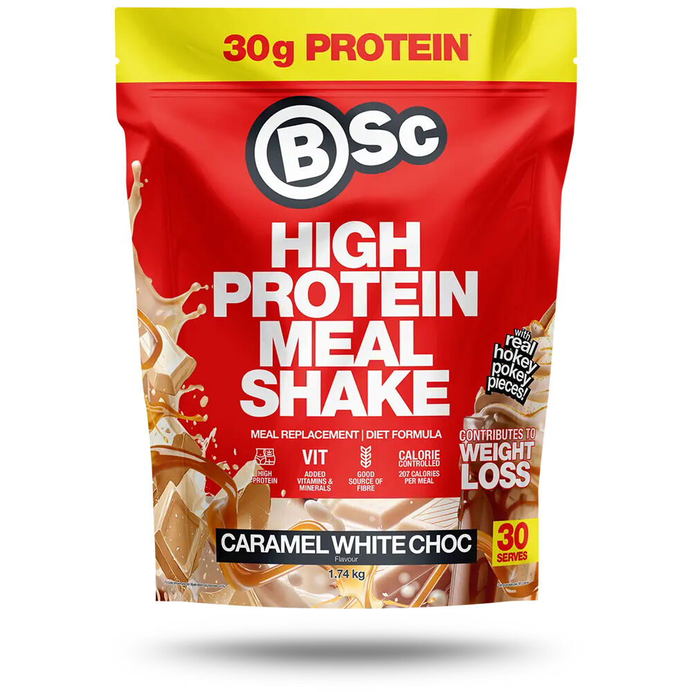 BSc 1.7kg Caramel White Chocolate High Protein Meal Replacement Shake 30 Serves