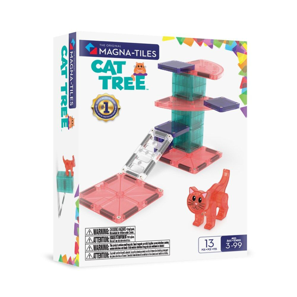 Magna-Tiles Children's Cat Tree Magnetic Building Set 3Y+ (13 Pieces)
