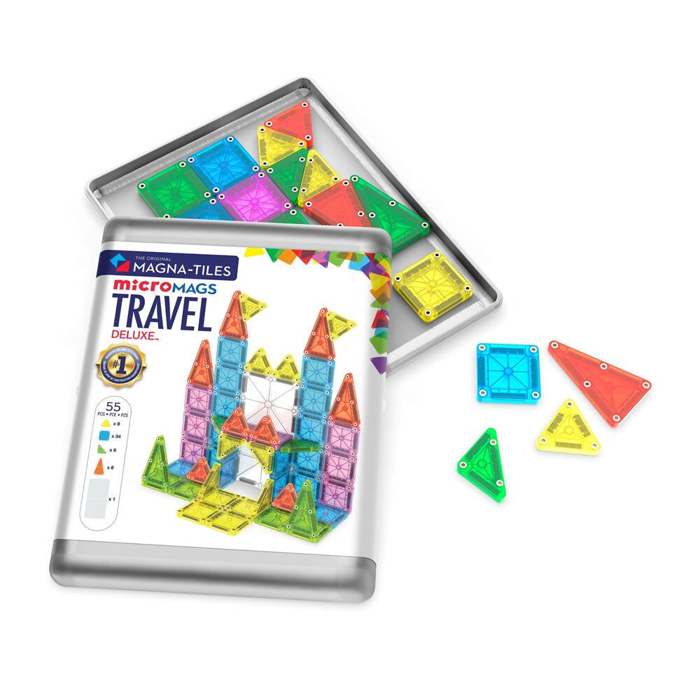 Magna-Tiles microMAGS Deluxe Travel Magnetic Building Set 3Y+ (55 Pieces) — image 2