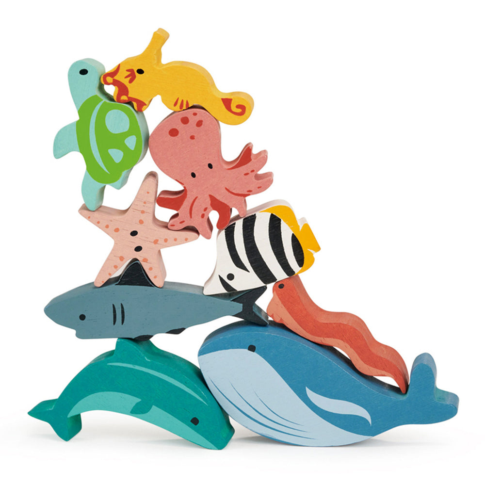 Mentari Happy Stacking Ocean Set w/ Bag Kids/Children 20x20cm Wooden Toy 2y+ — image 2