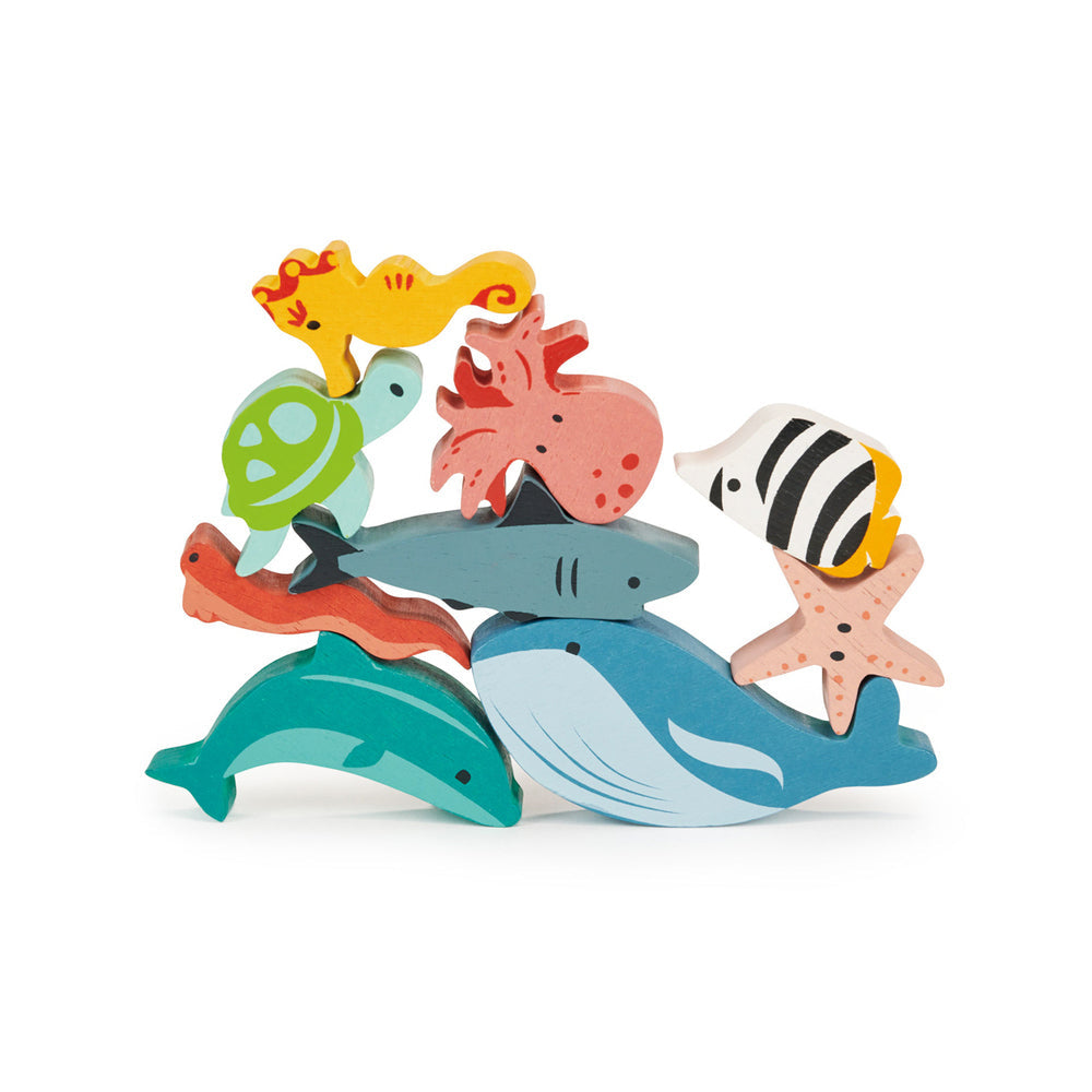 Mentari Happy Stacking Ocean Set w/ Bag Kids/Children 20x20cm Wooden Toy 2y+ — image 3