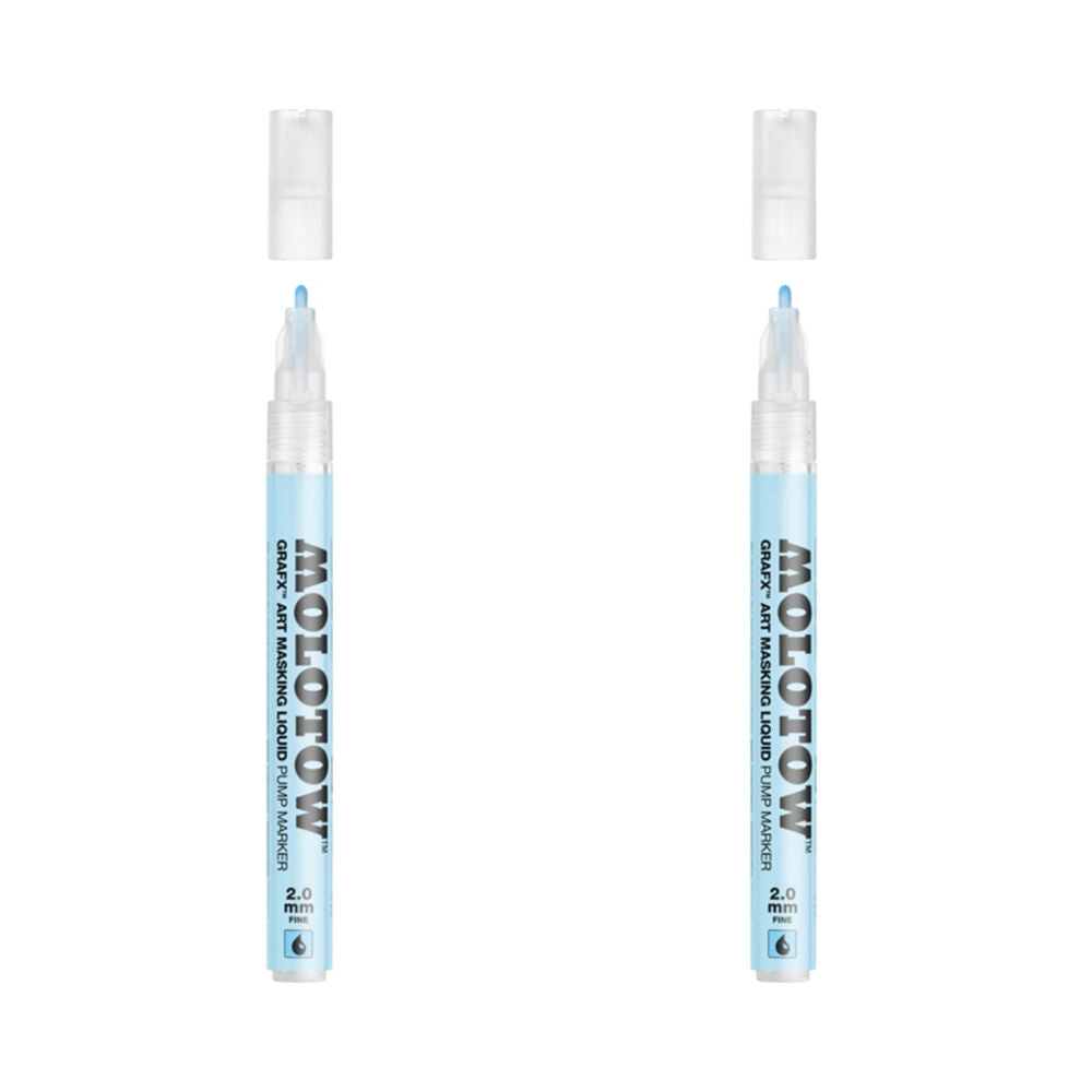Molotow Grafx Art Fast-Drying Water Resistant Masking Fluid Pen 2mm (2 Pack)
