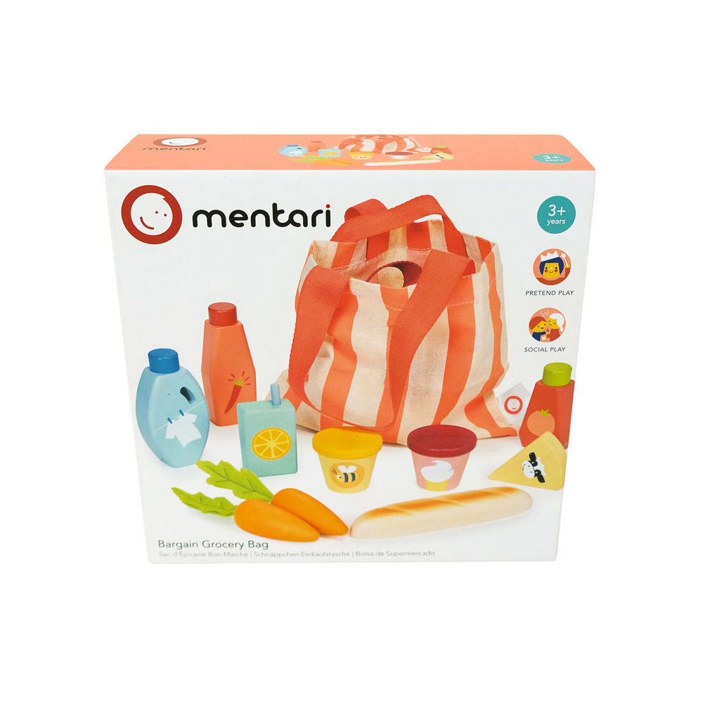 Mentari Bargain Grocery Bag Set Kids/Children Pretend Play Wooden Toy 3y+ — image 3