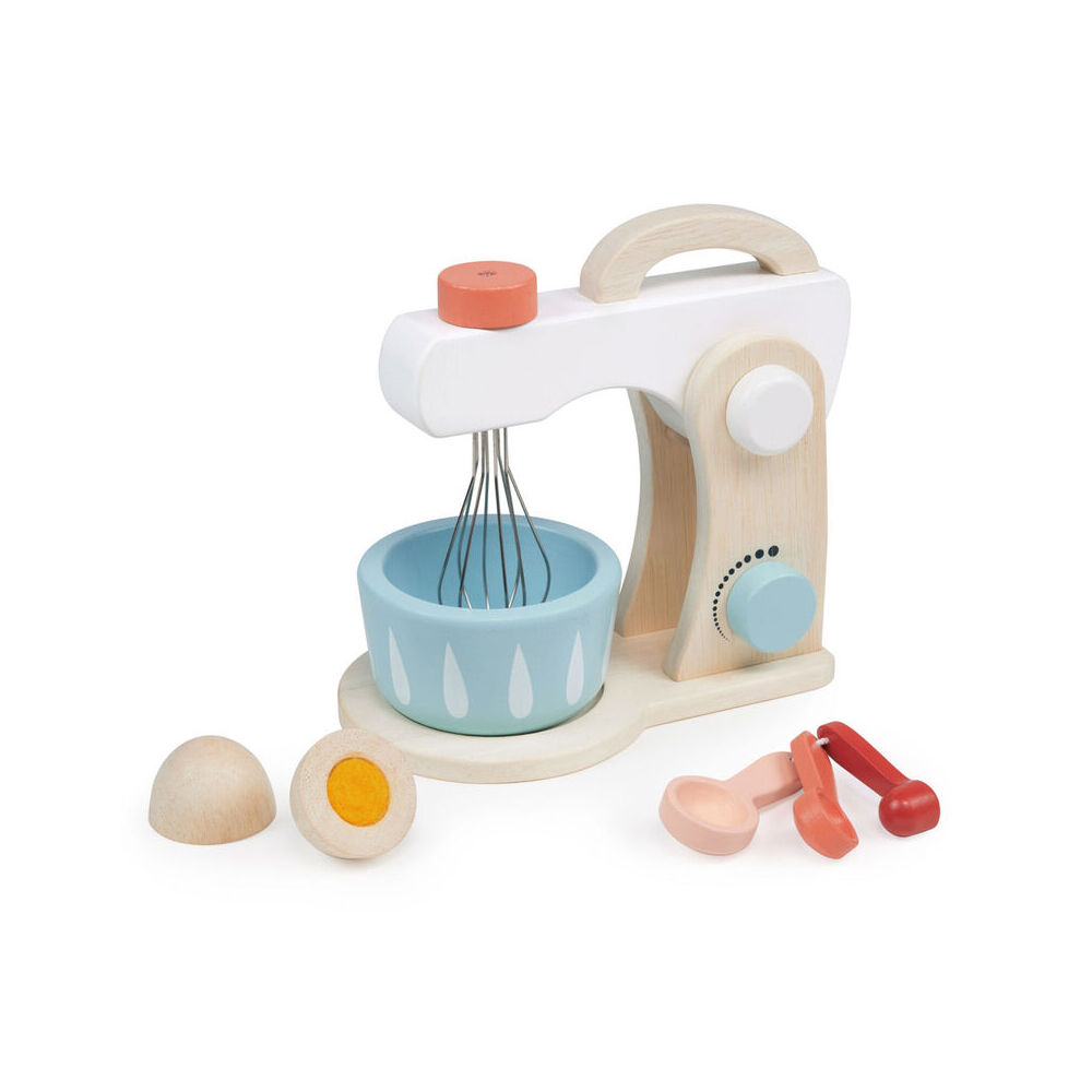 Mentari Cake Mixer Set Metal Whisk Kids/Children Pretend Play Wooden Toy 3y+ — image 2