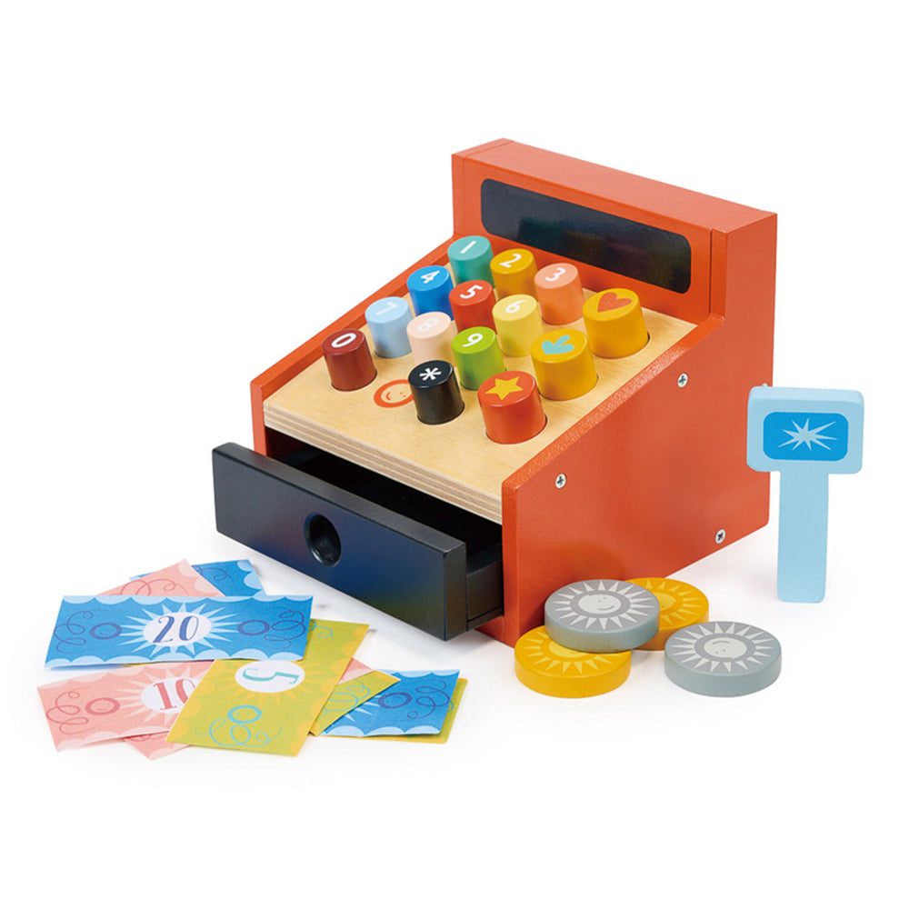Mentari Cash Register Till Kids/Children Pretend Play 13cm Wooden Toy 3y+ — image 2