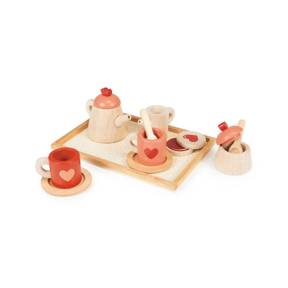 Mentari Wooden Tea Time Tray Set Kids/Children Fun Pretend Play Toy 3y+