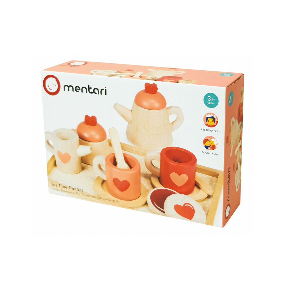 Mentari Wooden Tea Time Tray Set Kids/Children Fun Pretend Play Toy 3y+ — image 9