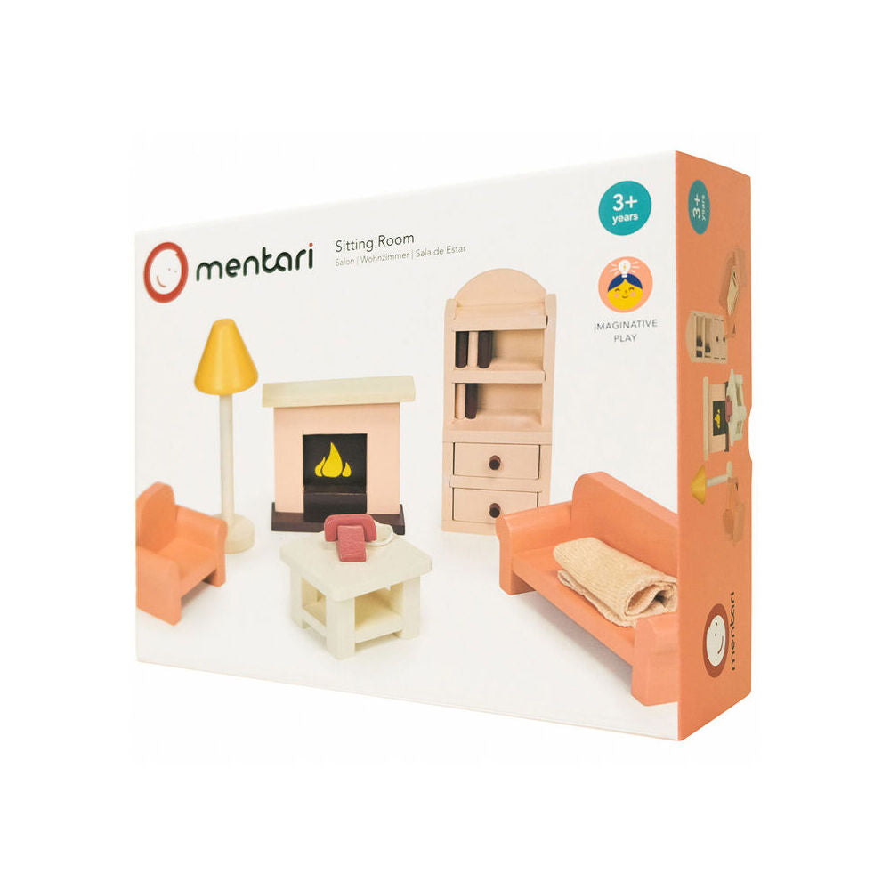 Mentari 1:12 Wooden Sitting Room Doll House Furniture Kids Play Set Toy 3y+ — image 3
