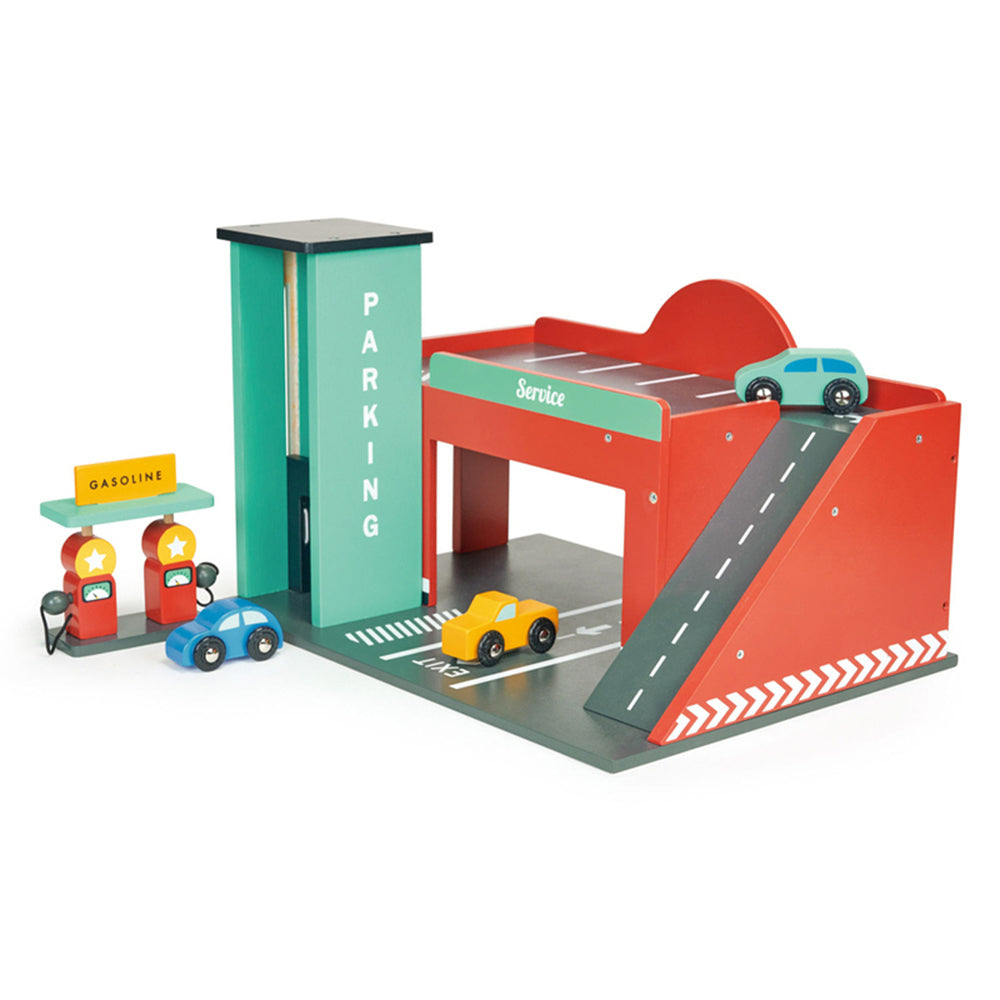 Mentari Gas Station Garage Playful Set Kids/Children 36x26cm Wooden Toy 3y+ — image 2