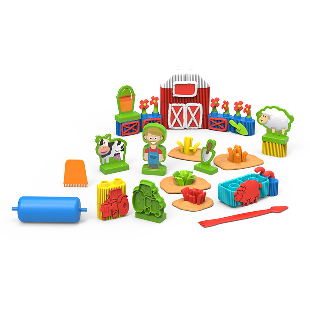 Bildo Mini Ranch Farm Blocks & Dough Set Kids/Children Educational Toy 3y+ (2 Pack) — image 2