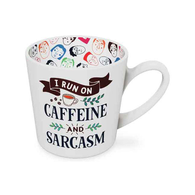 LMD I Run on Caffeine Beautiful on the Inside 420ml/10cm New Bone China Coffee Mug
