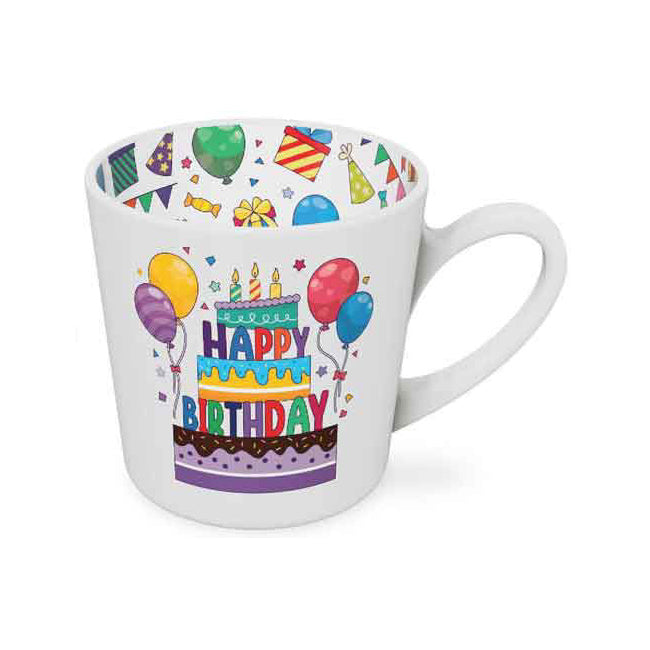 LMD Happy Birthday Beautiful on the Inside 420ml/10cm New Bone China Mug w/ Handle