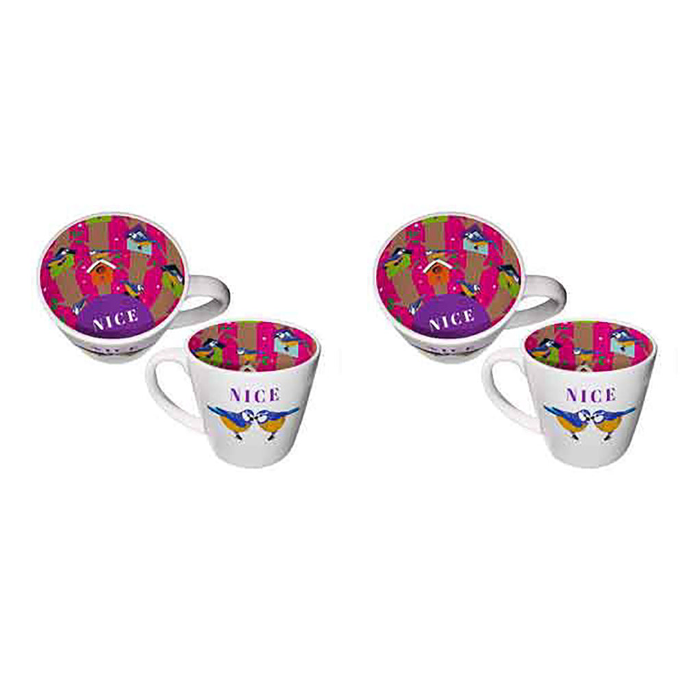 LMD Nice Tits Inside Out Funny Drinking Coffee Mug 14Oz 410ml Drinking Cup (2 Pack)
