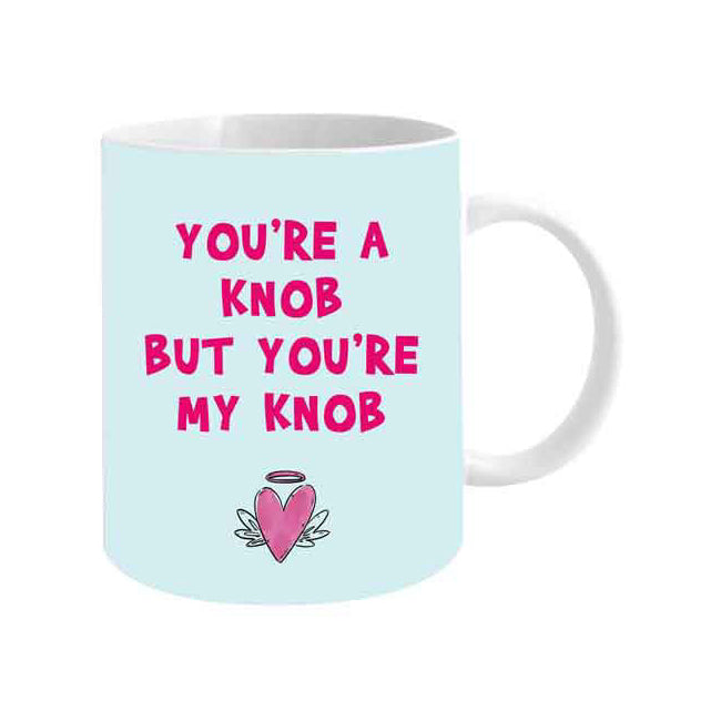 LMD You're a Knob but You're My Knob 360ml Ceramic Coffee Mug Water Cup w/Handle (2 Pack) — image 2