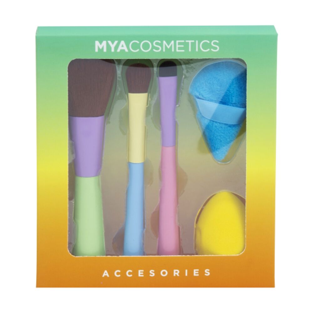 Mya Makeup Brushes & Sponges w/ Blending Sponge Children/Kids Multicolour 8y+