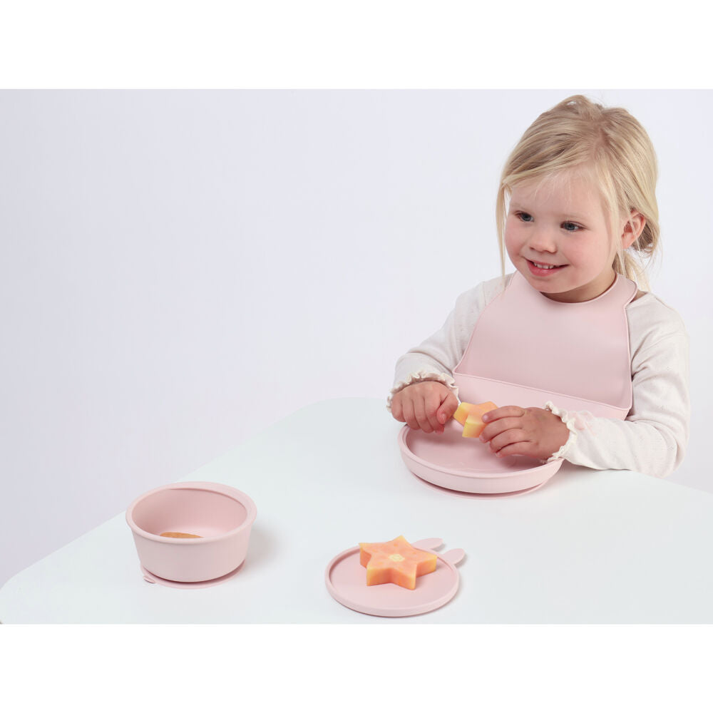 MY Pure Silicone Baby/Toddler Feeding Bibs Catcher Set - Blush 4M+ (2 Pieces) — image 2