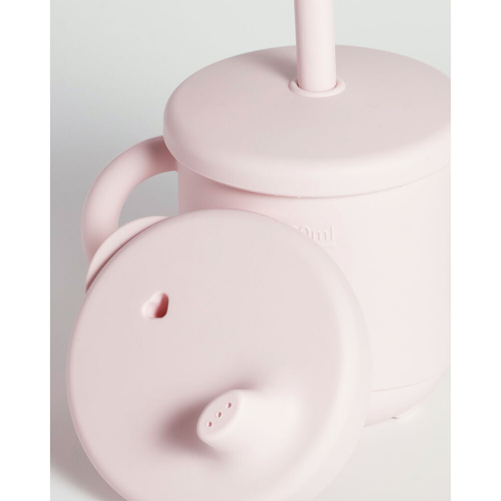 MY Pure Silicone Baby/Toddlers 3-in-1 Sippy Drinking Cup Set Blush 6M+ — image 2