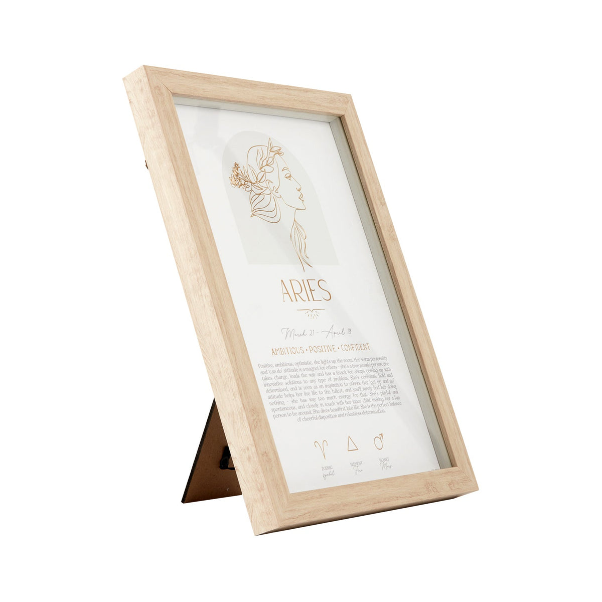 Splosh Mystique Framed Print Aries Standing/Hanging Zodiac Home Decor 20x33cm — image 2
