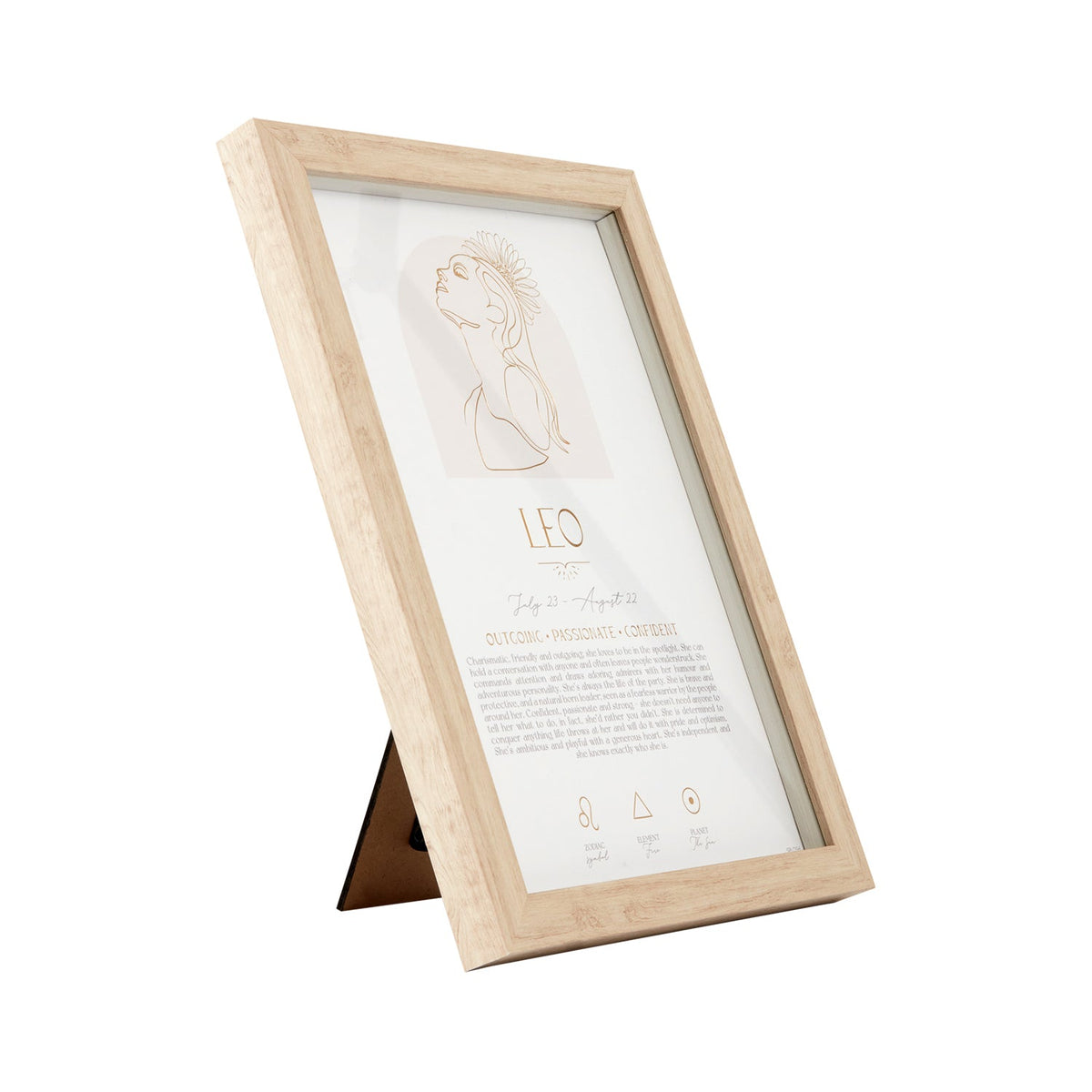 Splosh Mystique Framed Print Leo Standing/Hanging Zodiac Home Decor 20x33cm — image 2