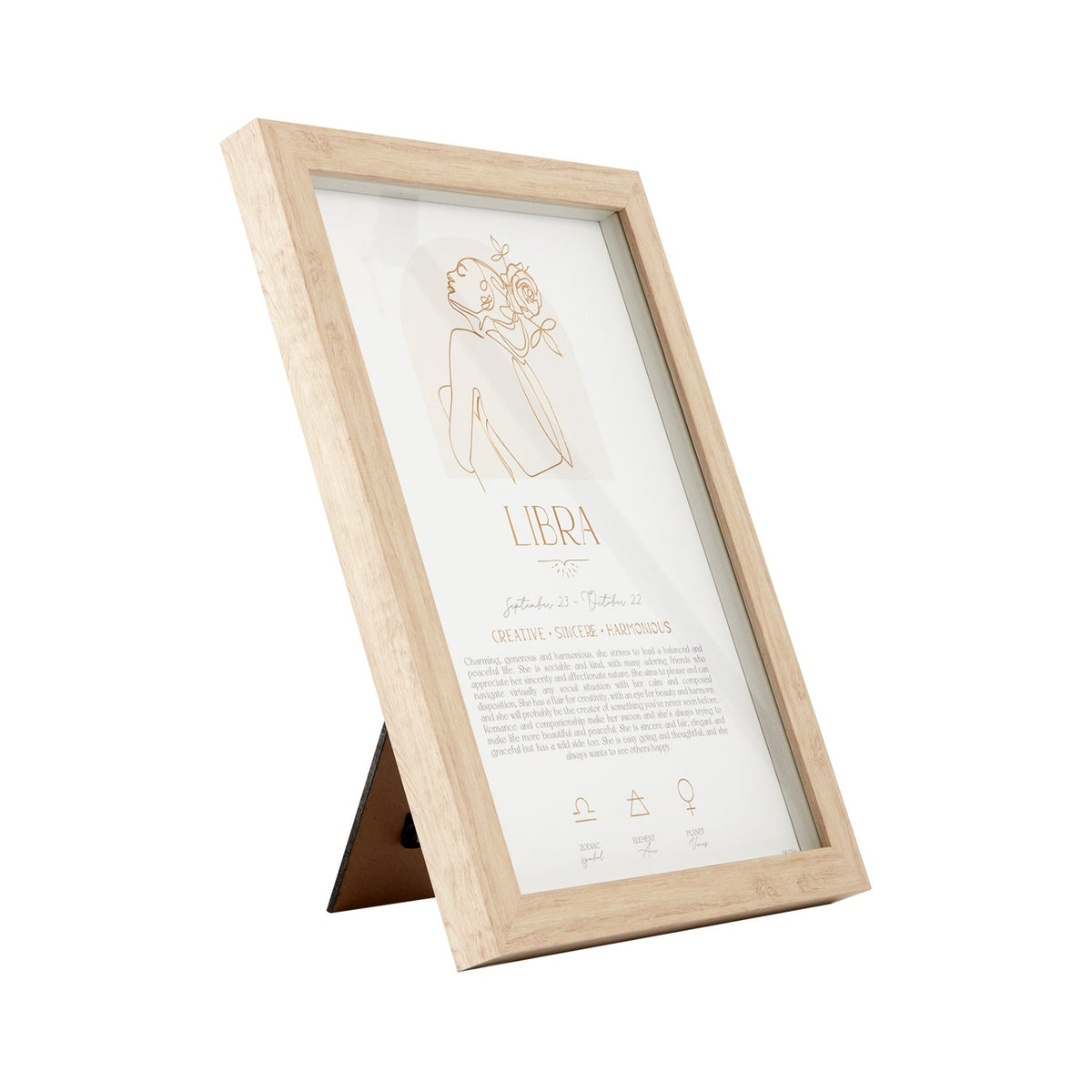 Splosh Mystique Framed Print Libra Standing/Hanging Zodiac Home Decor 20x33cm — image 2