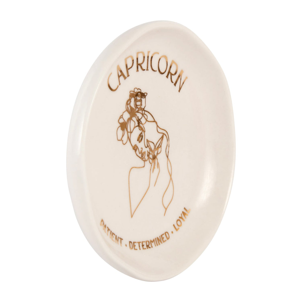 Splosh Mystique Trinket Dish Capricorn/Ceramic Zodiac Plate Round White 10cm — image 2