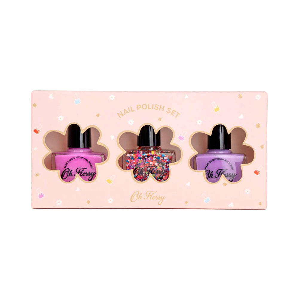 OH Flossy Party Nail Polish Enamel Gift Box Set 11ml 3y+ (3 Pieces)