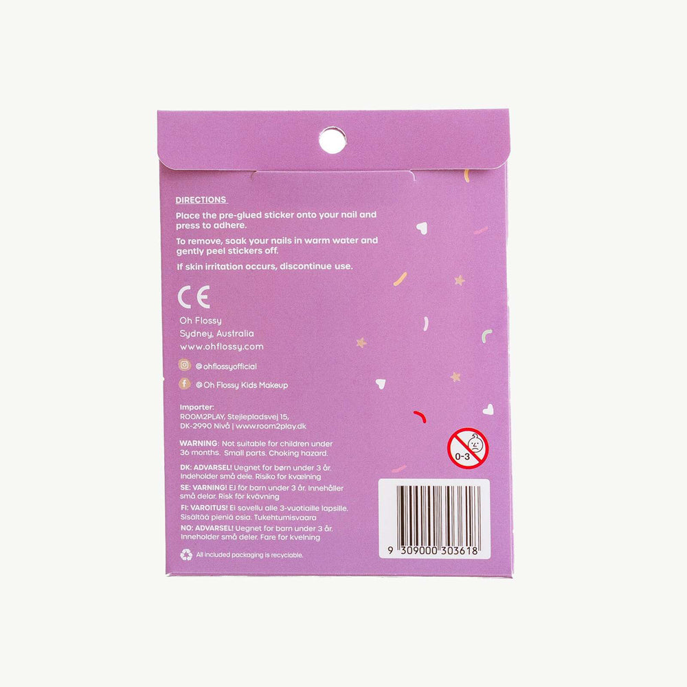OH Flossy Non-Toxic Kids Nail Stickers Art Manicure Design Magic Garden 3y+ — image 2