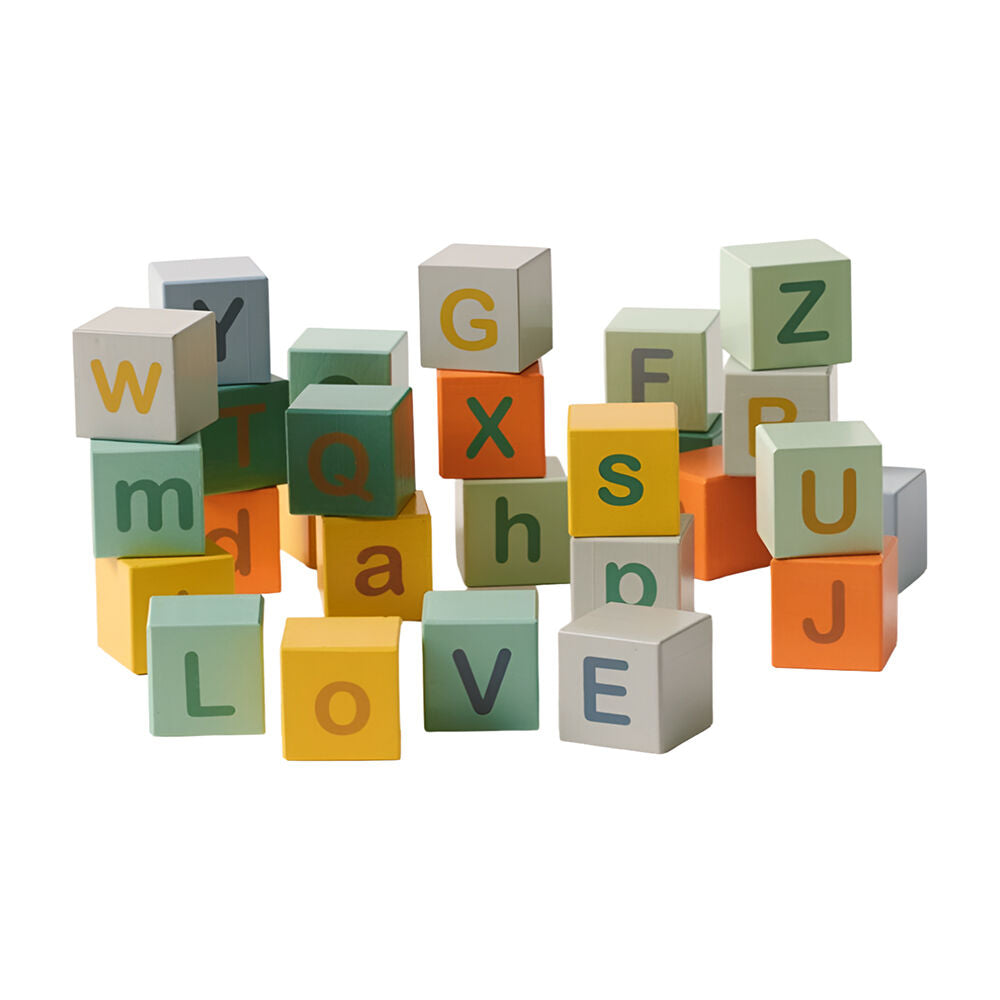 Zookabee Wooden Alphabet Blocks Educational Learning Skills Toy