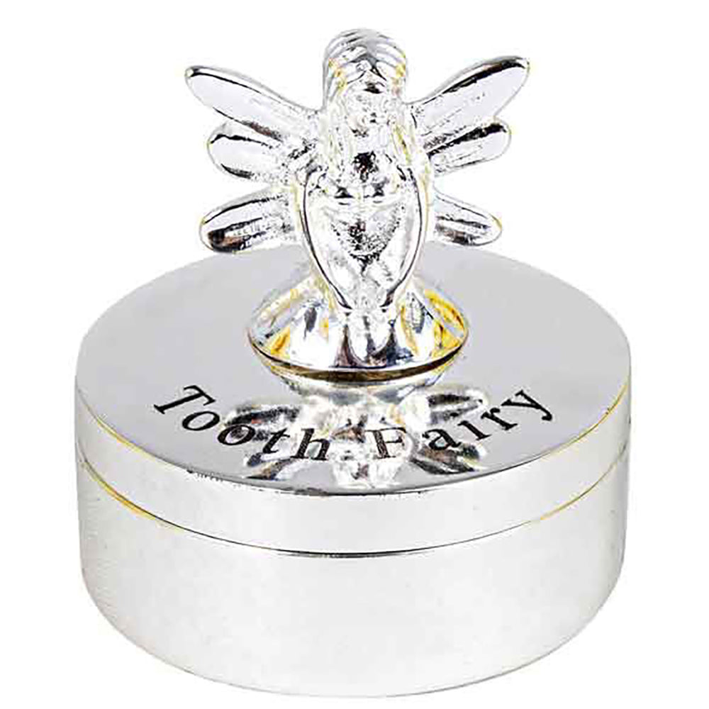 LMD Silver Plate Tooth Novelty Baby Home/Nursery Decorative Keepsake Box Gift