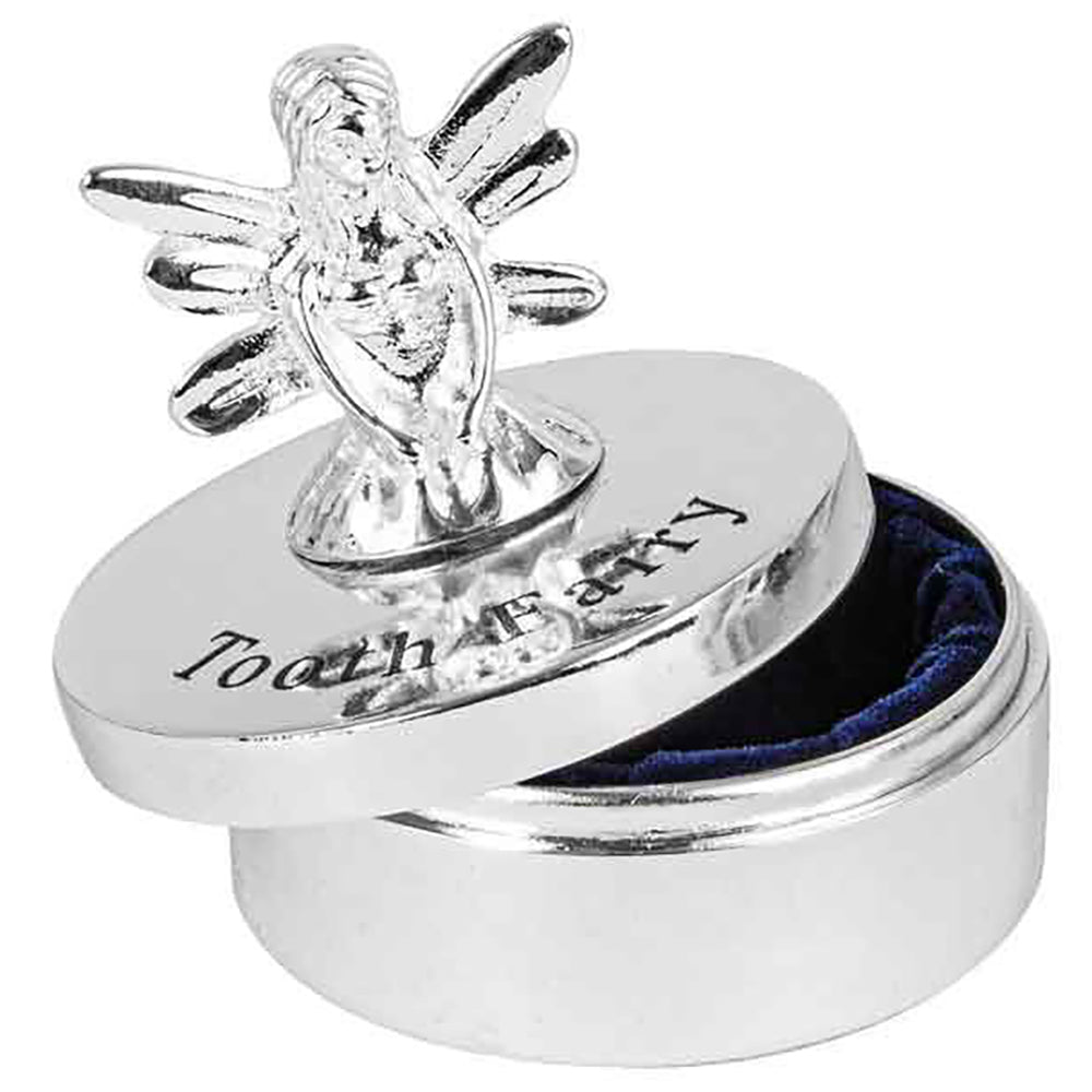 LMD Silver Plate Tooth Novelty Baby Home/Nursery Decorative Keepsake Box Gift — image 2