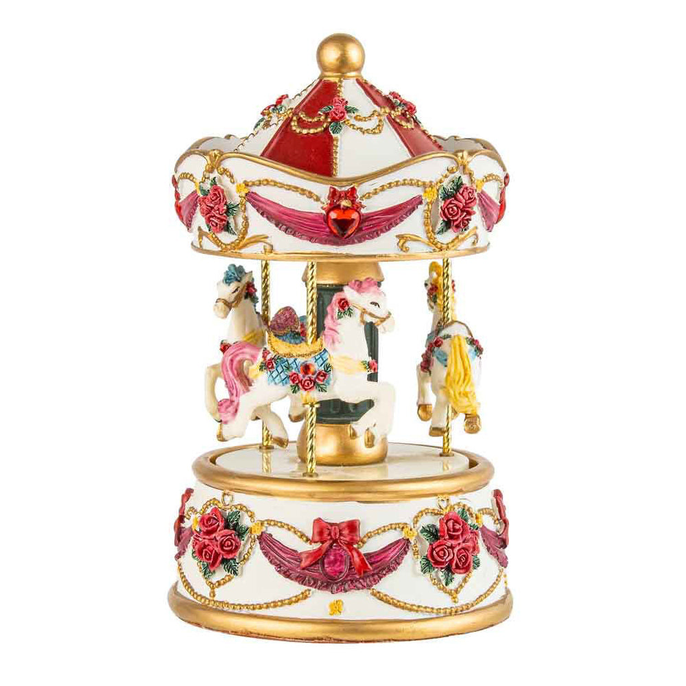LMD Led Bold & Pretty Carousel Homeware Musical Keepsake Nursery Gift Decor 15cm
