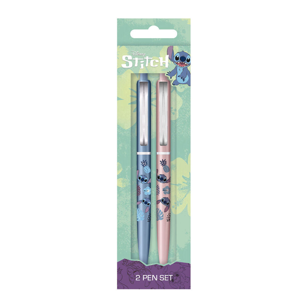 Disney Lilo & Stitch Stitch Smile Pen Set Writing Stationery Blue/Pink (2 Pieces)