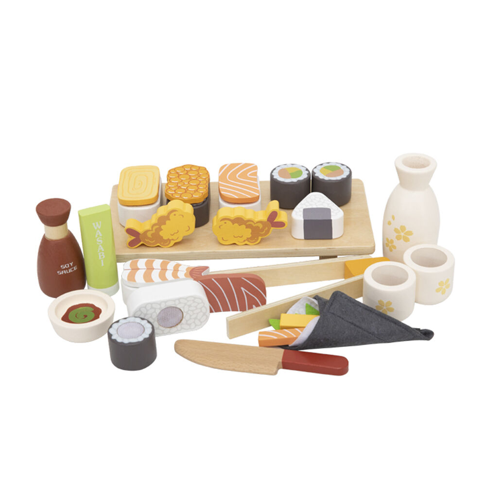 New Classic Toys 3y+ Kids Pretend Play Kitchen Sushi Food Wooden Toy 22cm