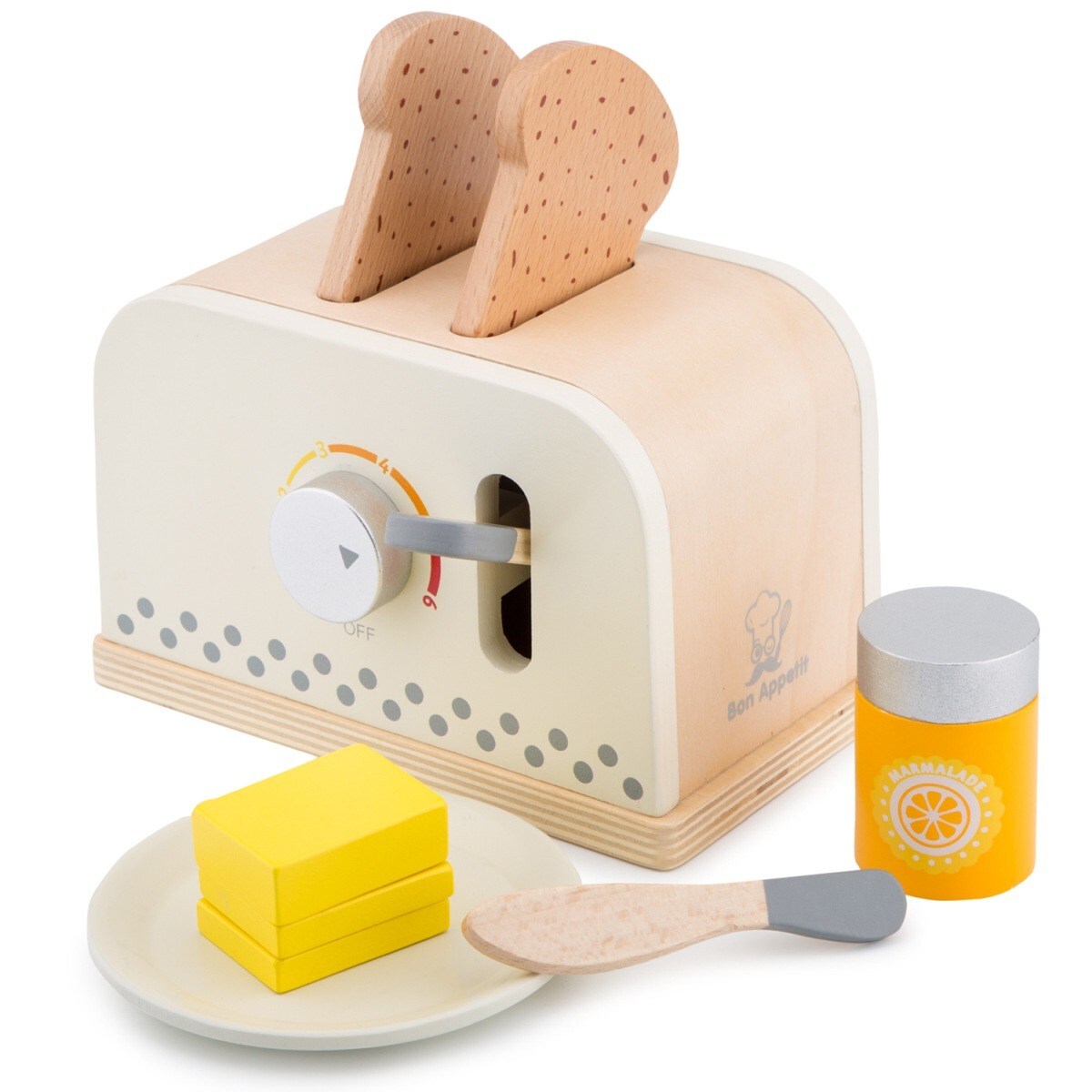 New Classic Toys 18.5cm Pop-Up Toaster Kids/Children Pretend Play White 36m+ — image 2
