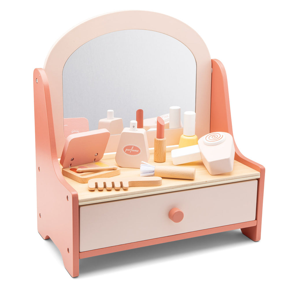 New Classic Toys Kids/Children Wooden Vanity Table Pretend Play Toy Set 3y+