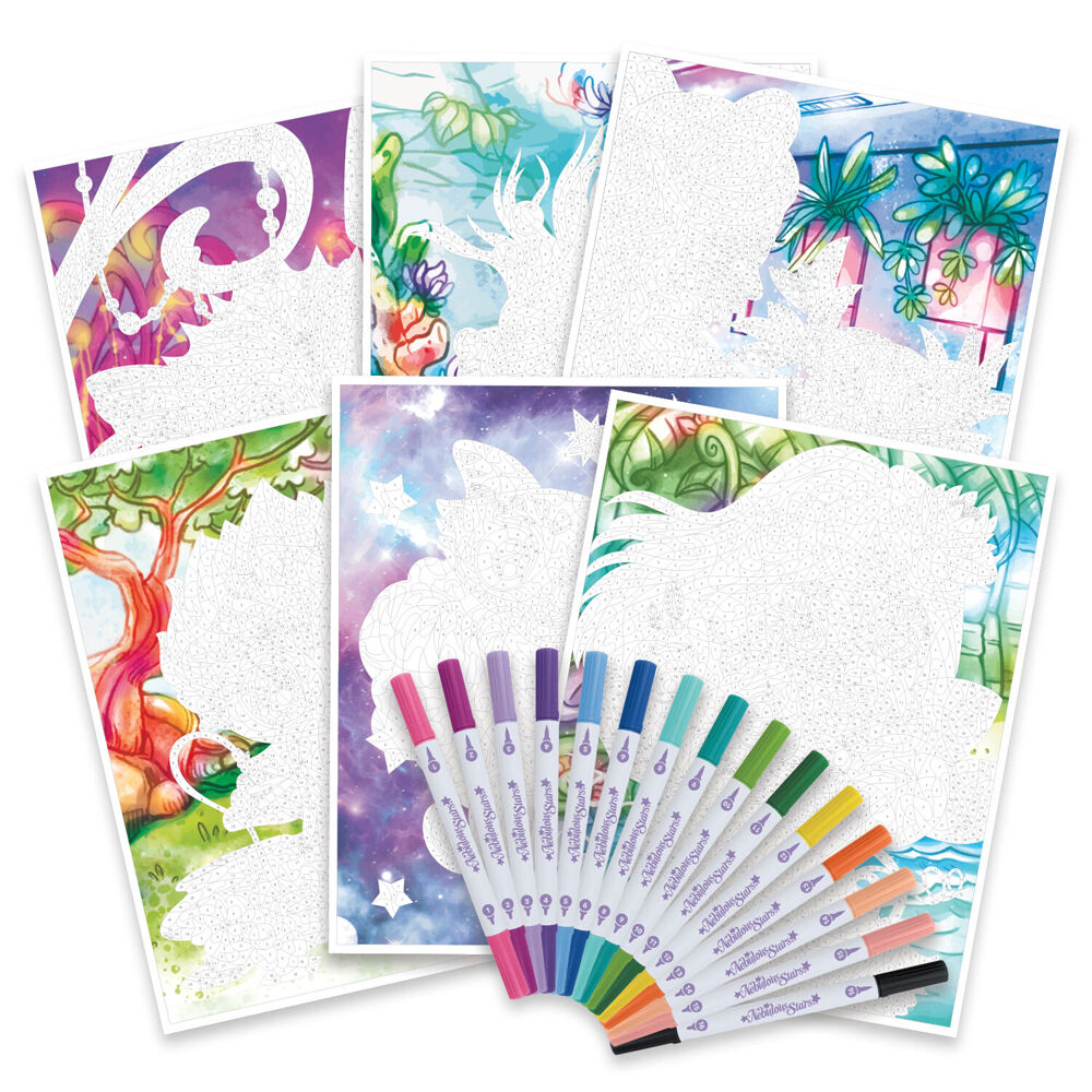 Nebulous Stars Color by Number Activity Art Book Set Mystery 21x28cm 7y+ — image 3