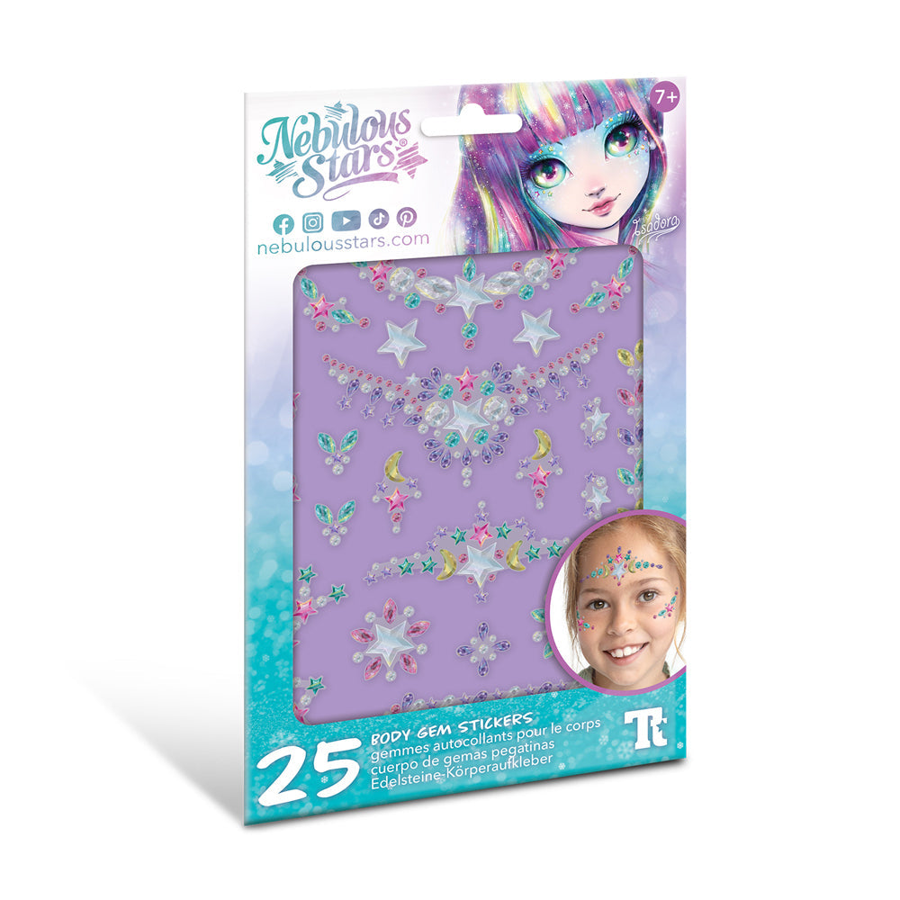 Nebulous Stars Body Gem Tattoo Stickers Kids Sparkling Art Assorted 7y+ (25 Pieces)